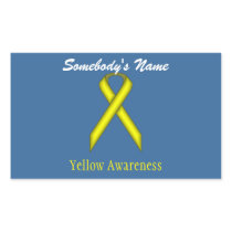 Yellow Standard Ribbon Rectangular Sticker