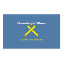 Yellow Standard Ribbon Rectangular Sticker