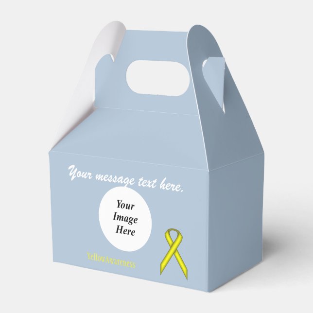 Yellow Standard Ribbon Template by Kenneth Yoncich Favor Boxes (Front Side)