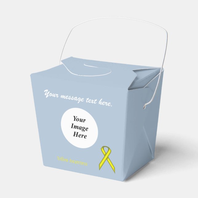 Yellow Standard Ribbon Template by Kenneth Yoncich Favor Boxes (Front Side)