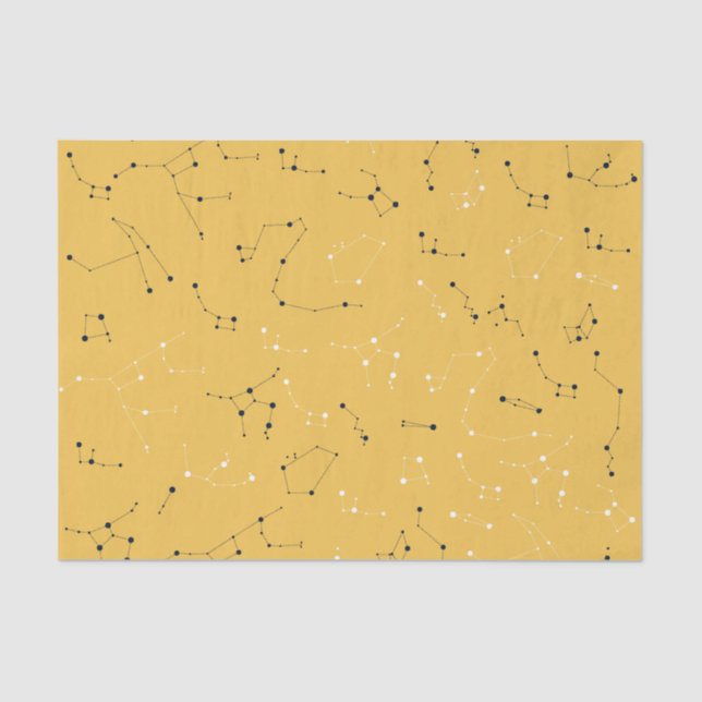 Yellow Star Constellation Tissue Paper (Front)