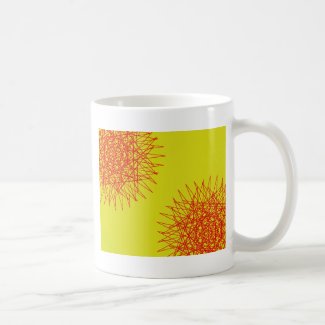 yellow star flower coffee mug