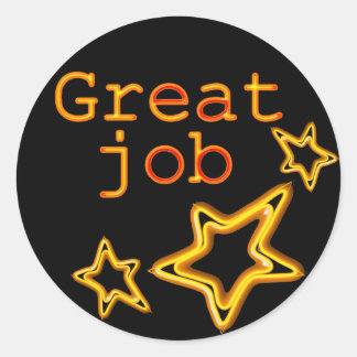 yellow star good job sticker