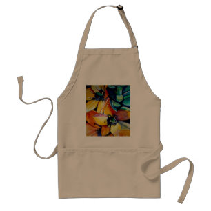 Yellow Star of Bethlehem flower watercolor art Adult Apron