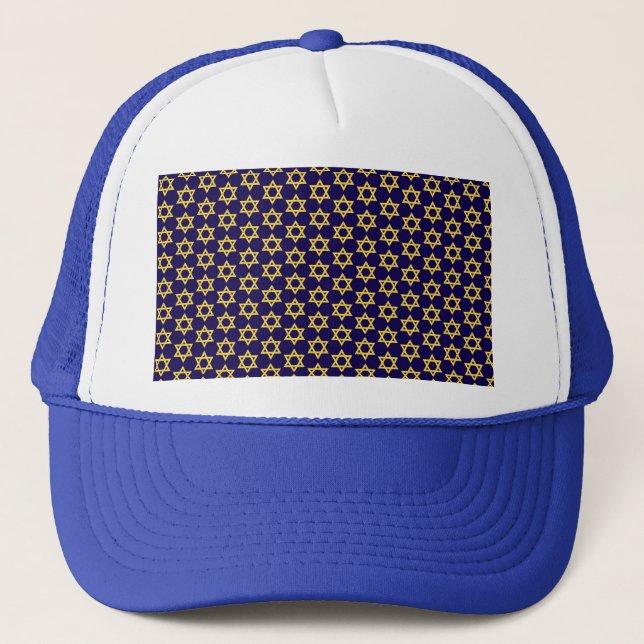 Yellow Star of David Trucker Hat (Front)