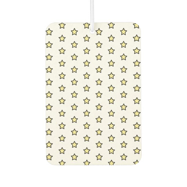 Yellow Star Pattern Minimalist Cute Air Freshener (Front)