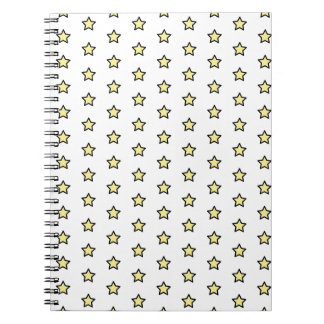Yellow Star Pattern Minimalist Geometric Stars Notebook