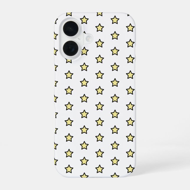 Yellow Star Pattern Minimalist Stars Iphone Case (Back)