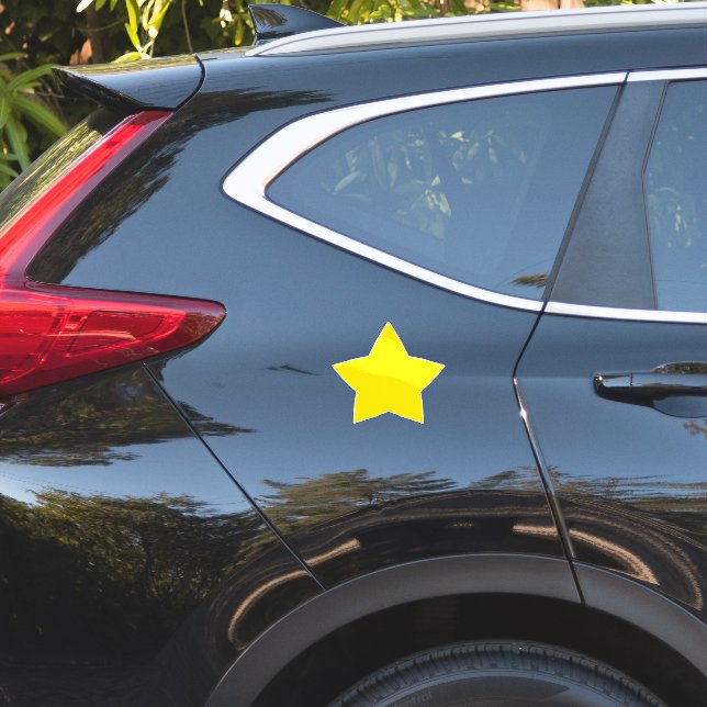 Yellow Star Sticker (Car Back)