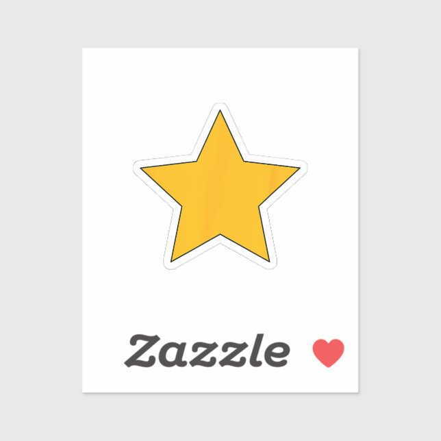 Yellow Star Sticker (Sheet)