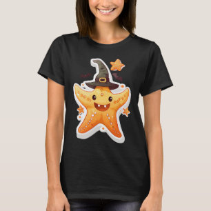 Yellow starfish in a cute Halloween theme costume T-Shirt