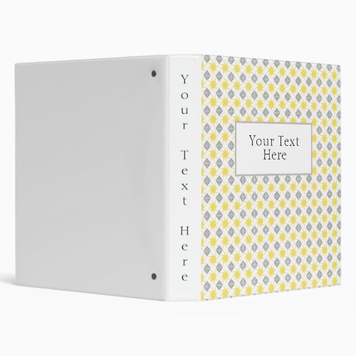 Yellow Stars 3 Ring Binder