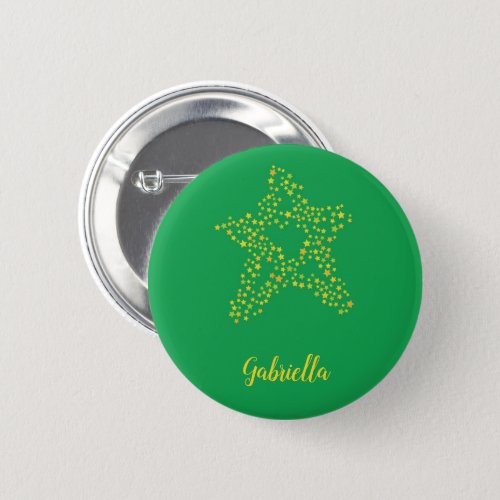 Yellow stars in star on green button