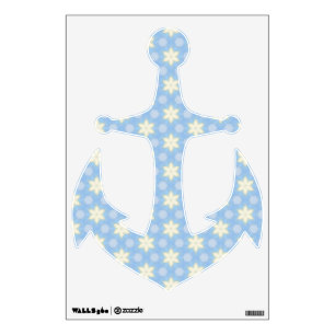 Yellow stars on blue wall decal