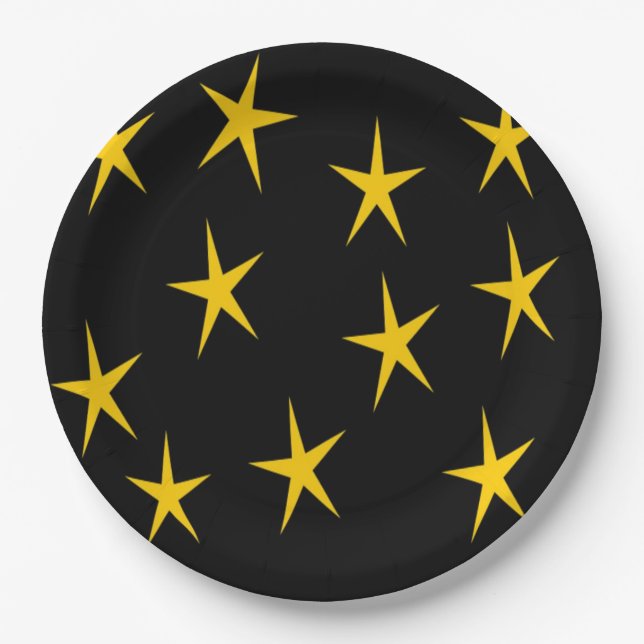 YELLOW STARS PAPER PLATES (Front)