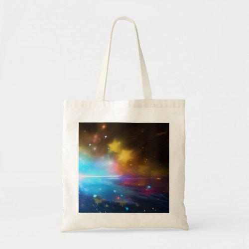 Yellow Stars  Space Lights Tote Bag