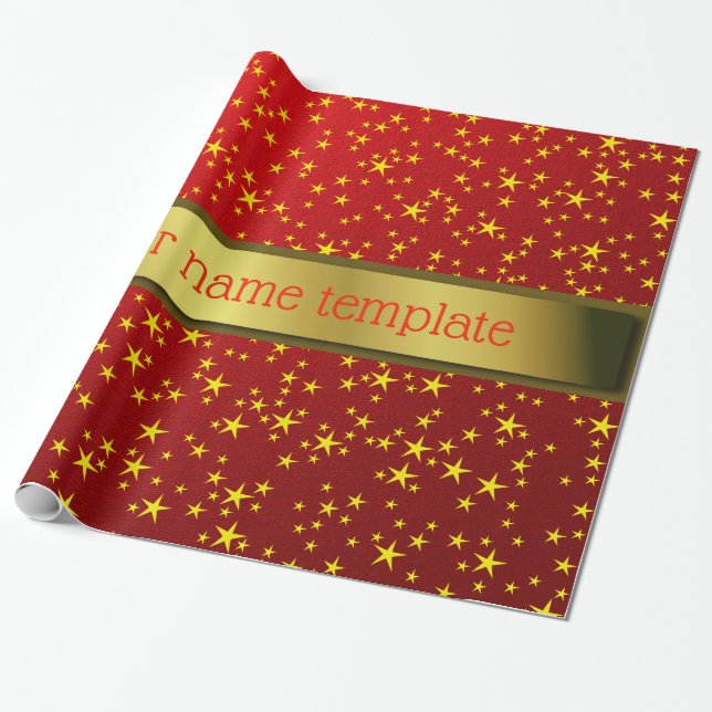yellow stars template text paper (Unrolled)