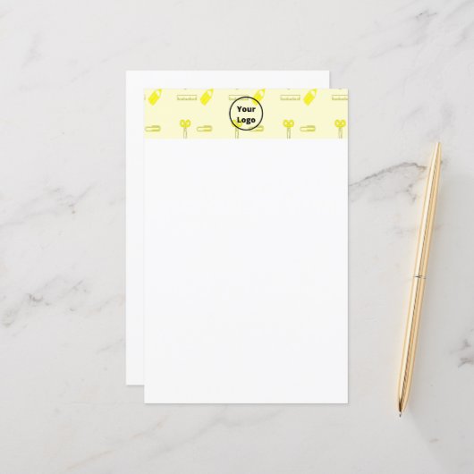 Yellow stationery business pattern (Front/Back In Situ)
