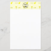 Yellow stationery business pattern (Front)