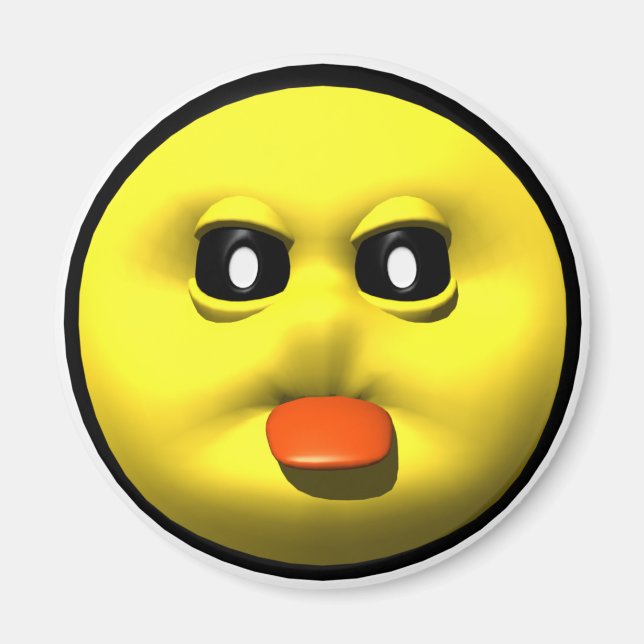 Yellow sticking out tounge magnet (Front)