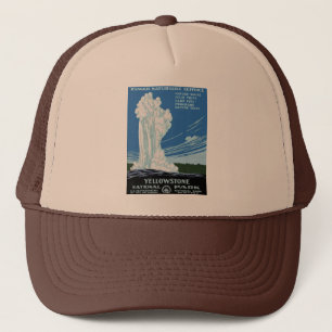 Yellow Stone Park - Old Faithful Geyser Trucker Hat
