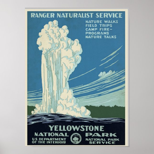 Yellow Stone Vintage Travel Poster (Front)