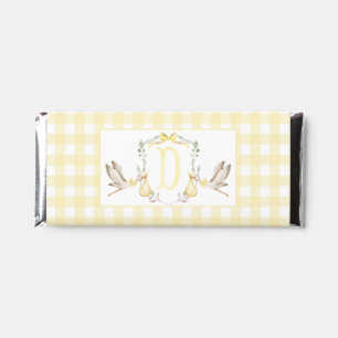 Yellow Stork Baby Shower Hershey Bar Favors