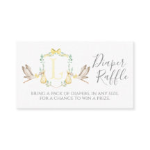 Yellow Stork Diaper Raffle Card