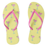 Yellow Strawberry Margarita Flip Flop Sandals