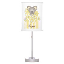 Yellow Stripe Baby Koala Kids Room | Nursery Table Lamp