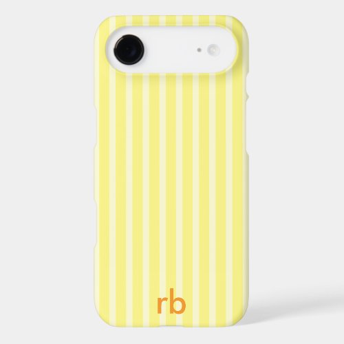 Yellow Stripe Vintage Design Name Initials Stylish iPhone 17 Air Case