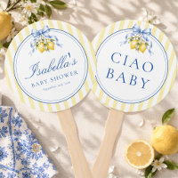 Yellow Striped Ciao Baby Lemon and Bow Baby Shower