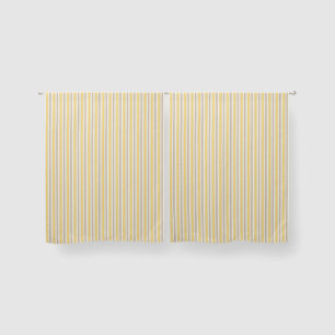 Yellow Striped Curtain Pair