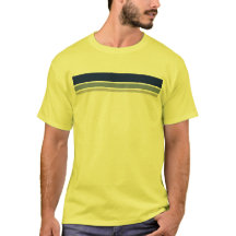 Yellow Striped Designer T-Shirt