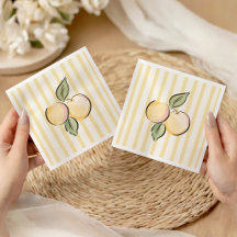Yellow Striped Orange Citrus Baby Shower
