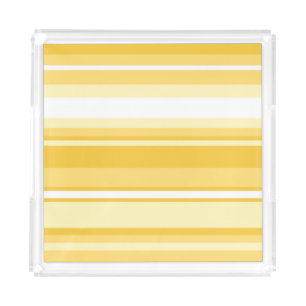 Yellow stripes acrylic tray