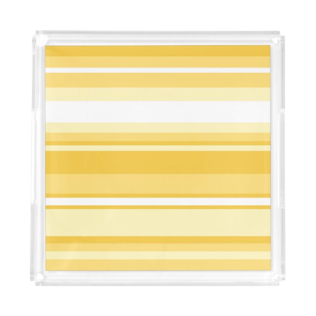 Yellow stripes acrylic tray (Front)