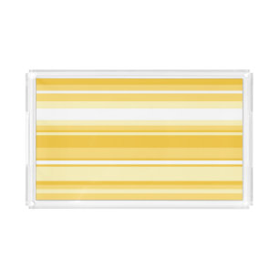 Yellow stripes acrylic tray