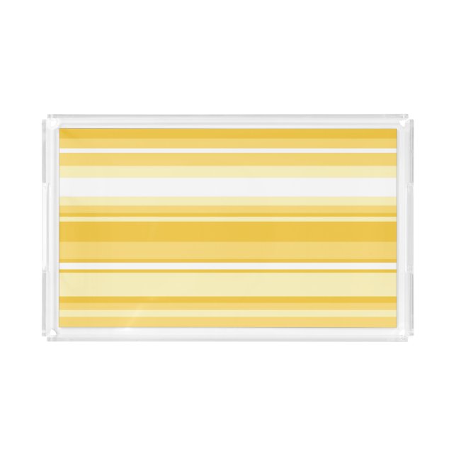 Yellow stripes acrylic tray (Front)