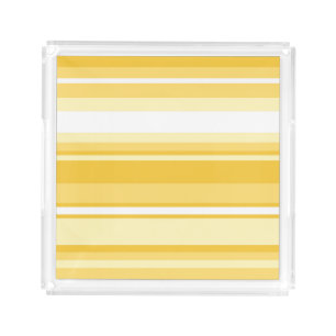Yellow stripes acrylic tray