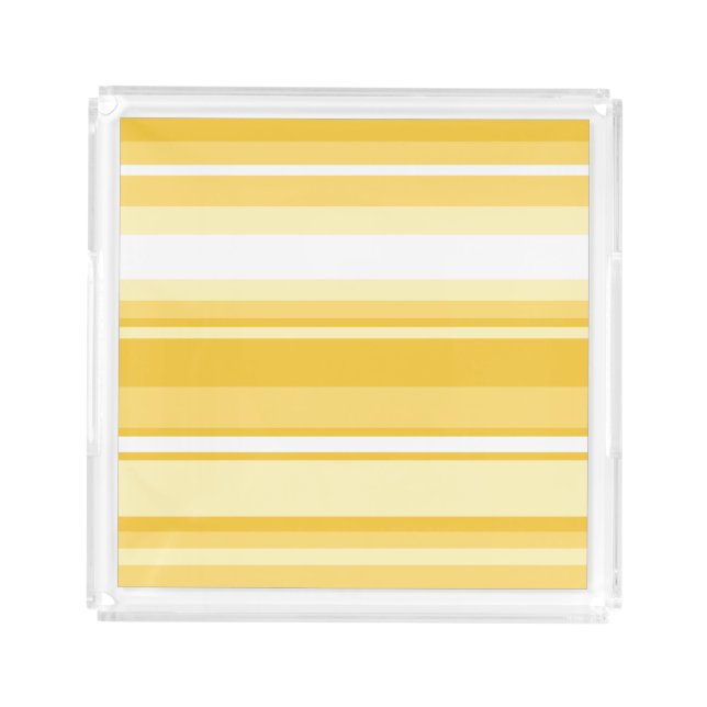 Yellow stripes acrylic tray (Front)