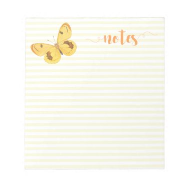 Yellow Stripes & Butterfly