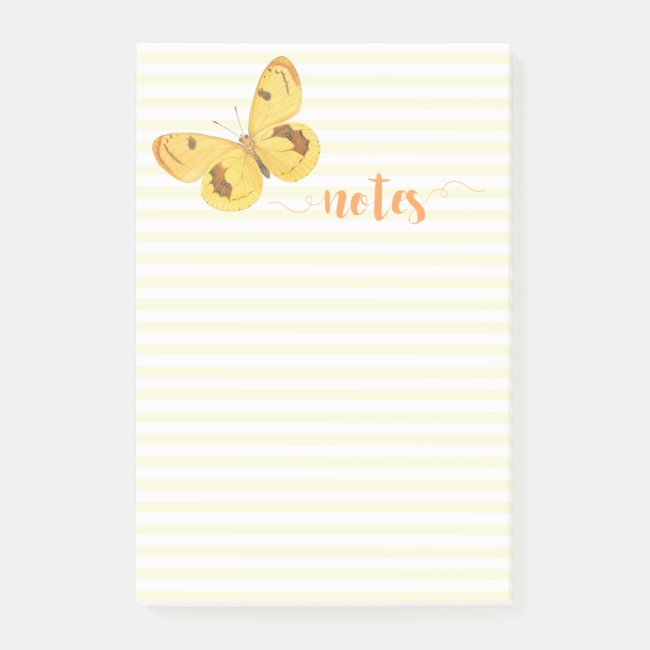 Yellow Stripes & Butterfly - Notes