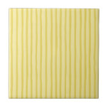 Yellow Stripes Ceramic Tile<br><div class="desc">Use this simple tone-on-tone yellow stripes pattern to customize your living space. You can adjust the background shade or the stripes to create a personalized look, keeping everything in warm yellow tones. Whether you want to use this tile as a coaster or trivet for a drink or plate, or go...</div>