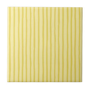 Yellow Stripes Ceramic Tile