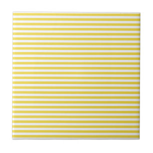 Yellow Stripes Ceramic Tile