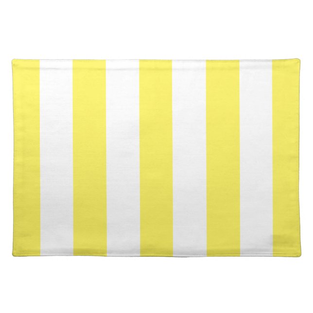 Yellow Stripes Cloth Placemat (Front)
