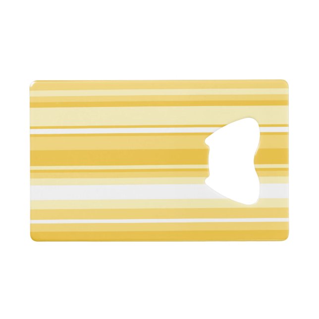 Yellow stripes credit card bottle opener (Front (Horizontal))