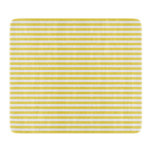 Yellow Stripes Cutting Board (Front)