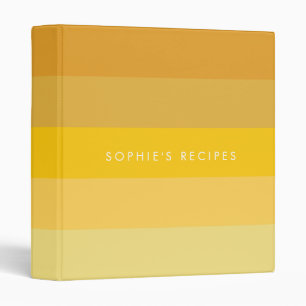 Yellow stripes pattern 3 ring binder